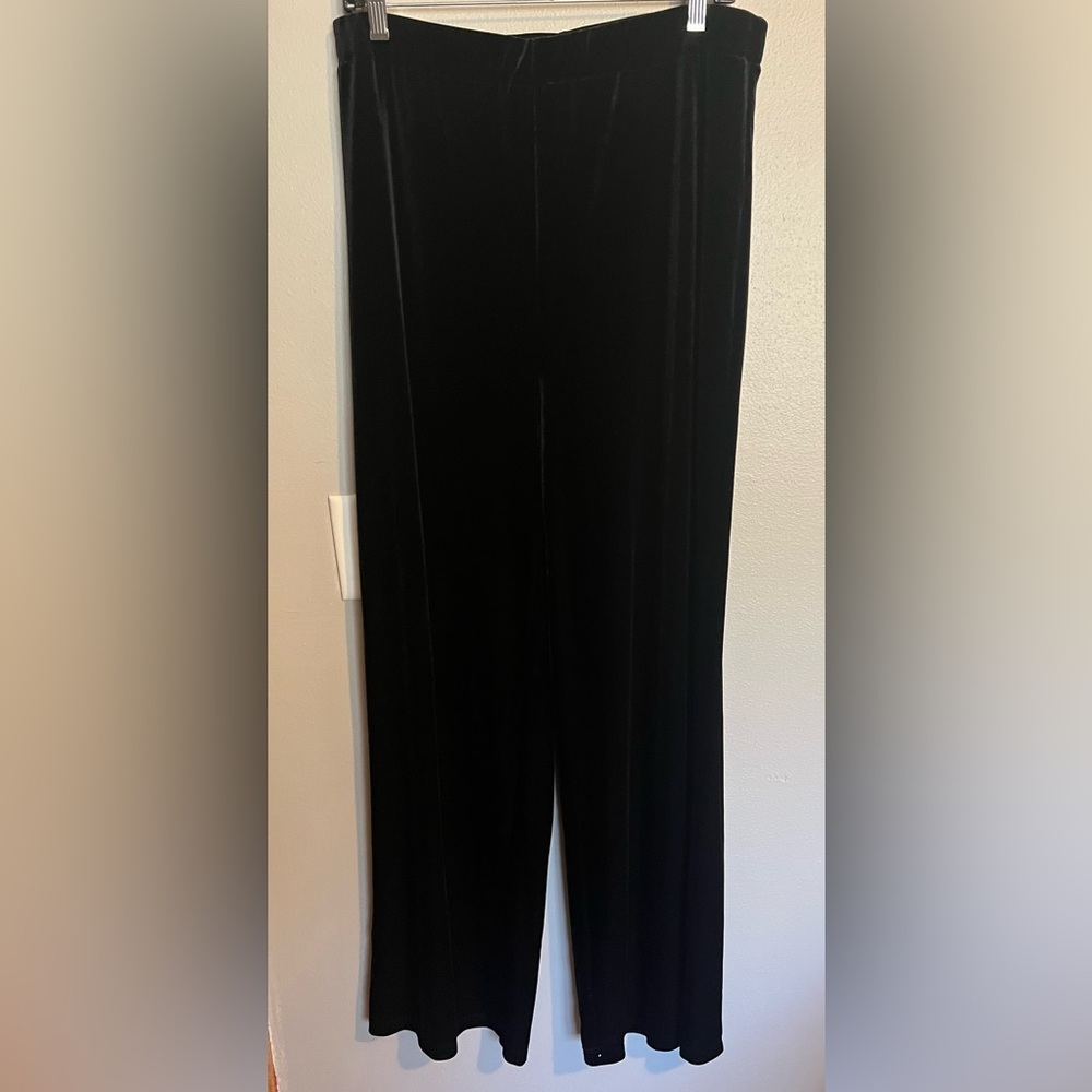 Velvet wide leg pants